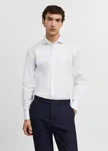 Camisa Masnou Blanco Talla L Hombre Mango