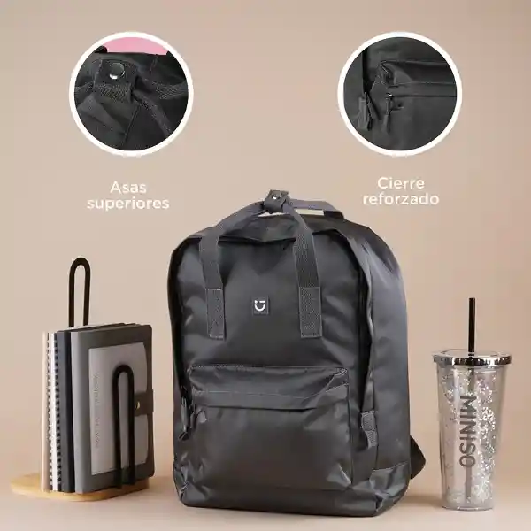 Maleta Escolar Rectangular Con Asa Azul Serie Miniso