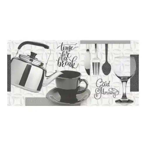 Corona Base Decorada Brooklyn Negro 30 X 60 Cm