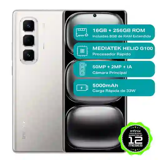 Celular Infinix Hot 50 Pro+ 256 Gb 8 Gb Ram Gris