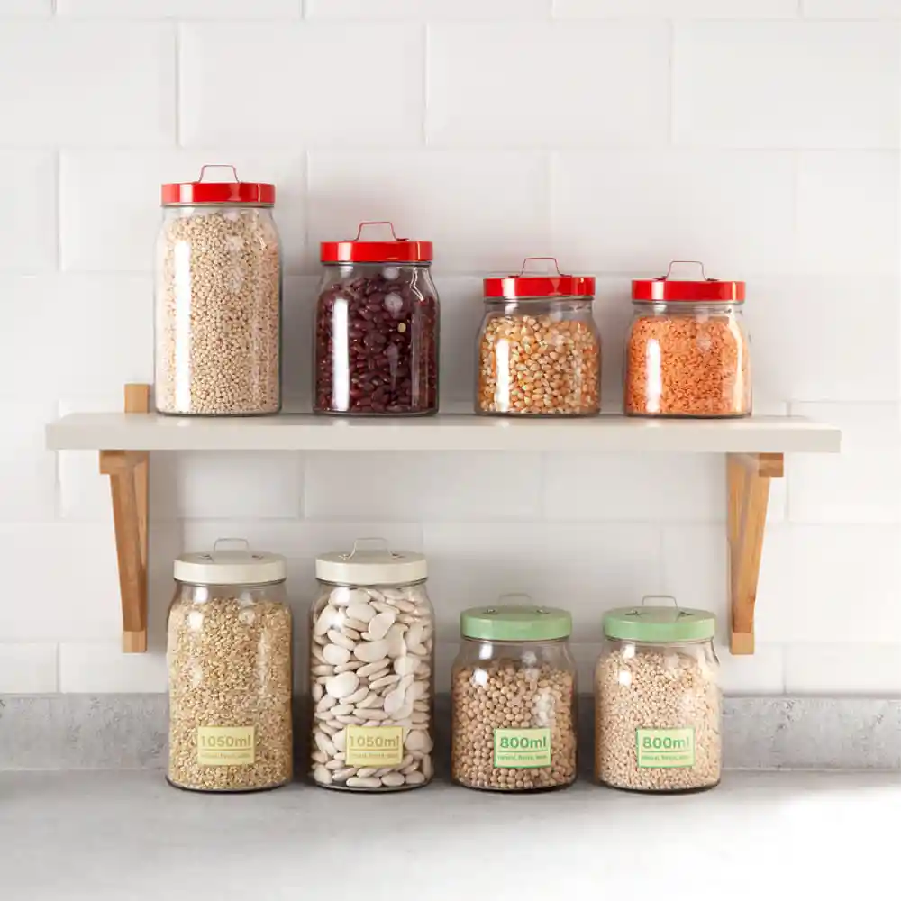 Canister Con Tapa Rojo Casa Ideas