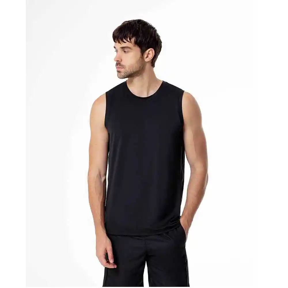 Camiseta Manga Sisa Deportiva Masculino Fovin Gef Talla S Negro