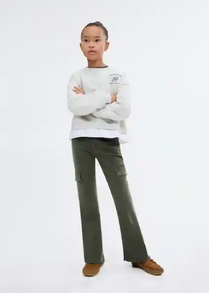 Buzo Sudadera Sports Gris Claro Vigoré Talla 14 Niñas Mango