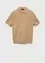 Camisa Polo Arraona Camel Talla M Hombre Mango