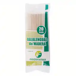 Inverfarma Bajalenguas De Madera 20 Uds