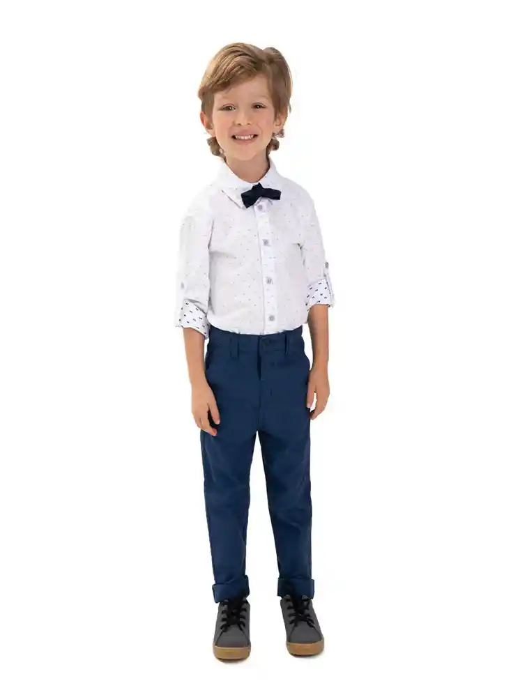 Camisa Manga Larga Para Bebe 5t - Bco10-000