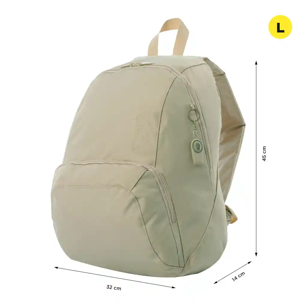 Morral Universitario Ometto Beige Unisex