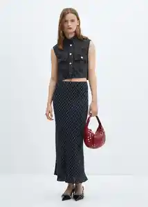 Chaleco Talia Tejano Gris Oscuro Talla M Mujer Mango