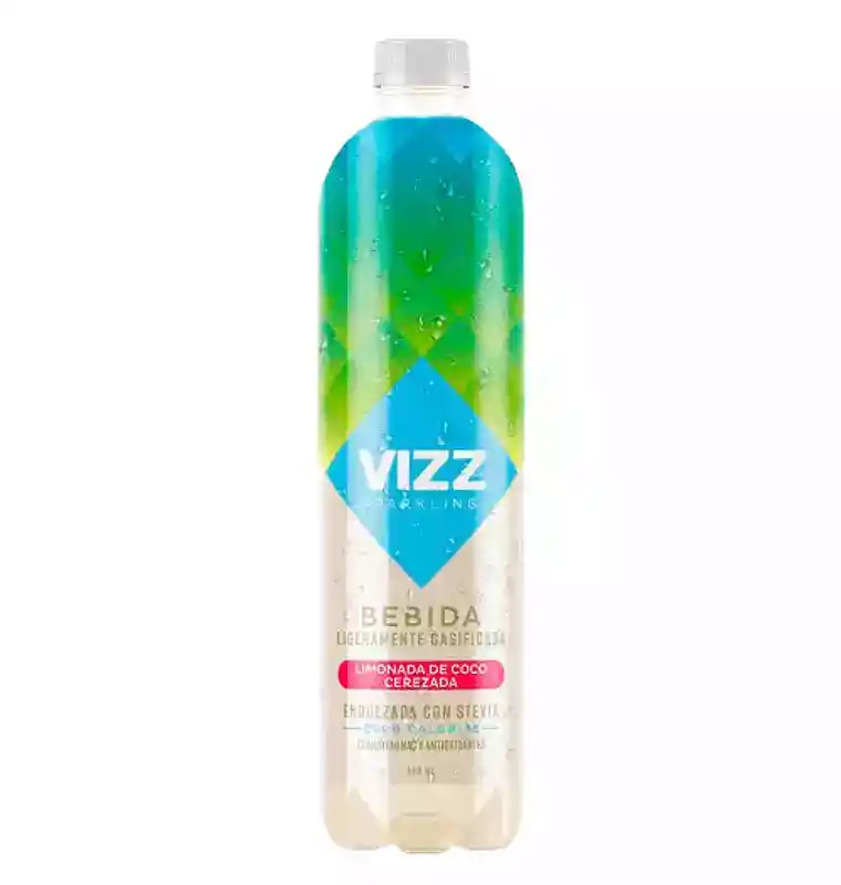 Vizz Agua Gasificada Sabor a Limonada de Coco Cerezada