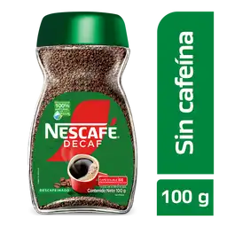 Café descafeinado NESCAFÉ DECAF instantáneo x 100g
