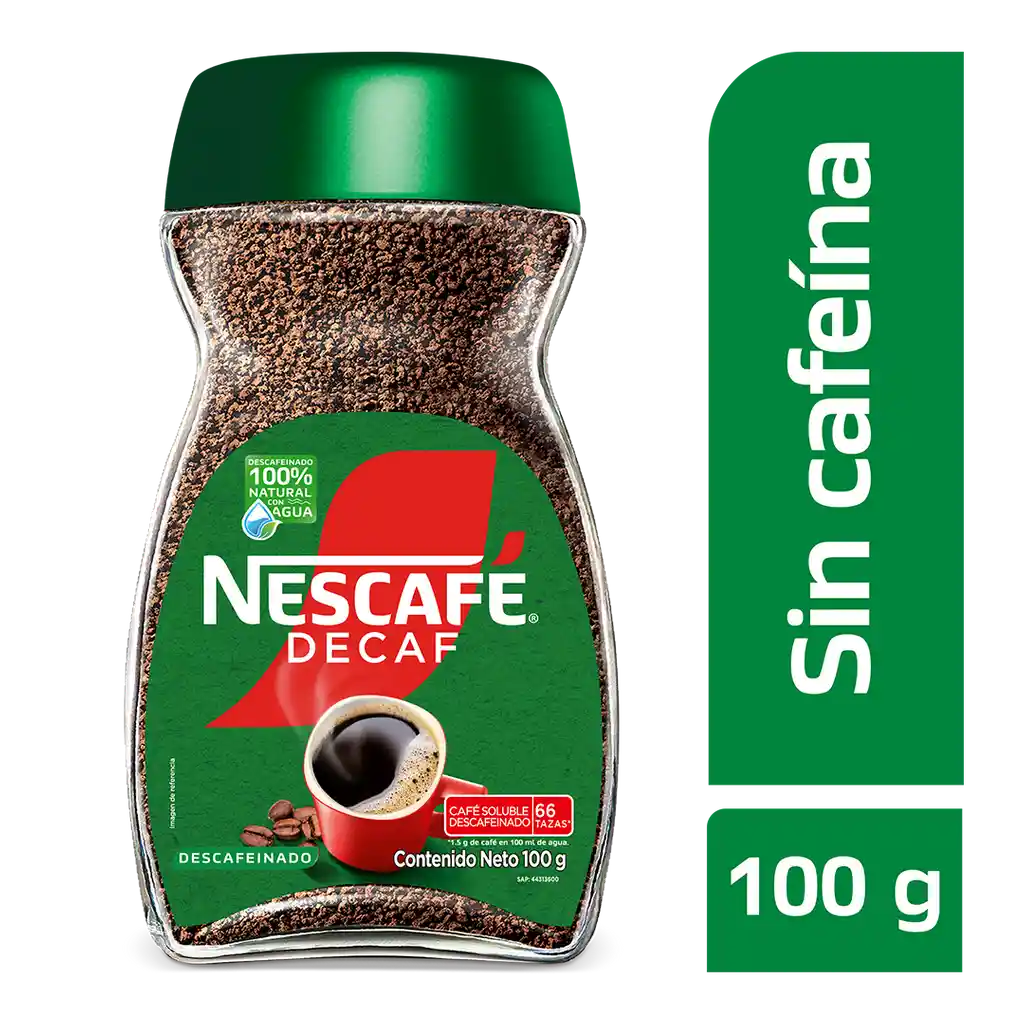 Café descafeinado NESCAFÉ DECAF instantáneo x 100g