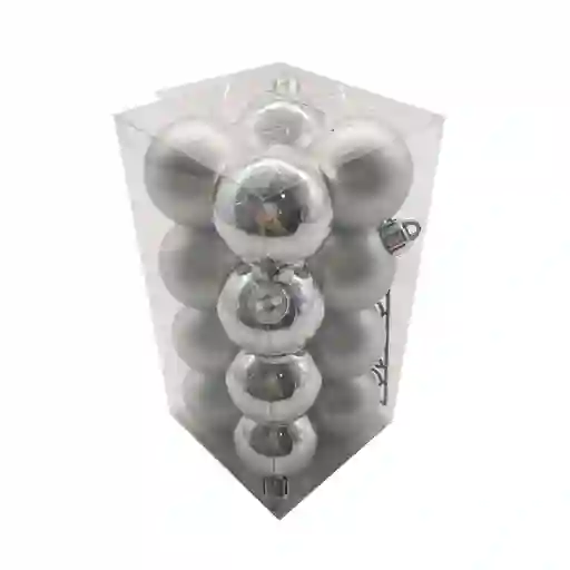 Set de 16 Esferas Silver