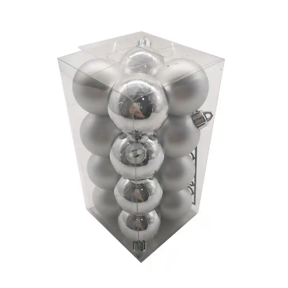 Set de 16 Esferas Silver