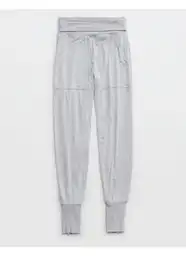 Pantalón de Pijama Aerie Gris Talla MEDIUM American Eagle