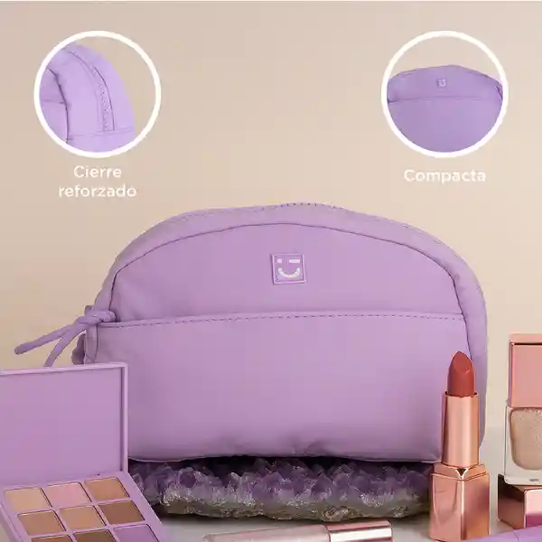 Cosmetiquera Con Cierre Enfrente Lila Miniso
