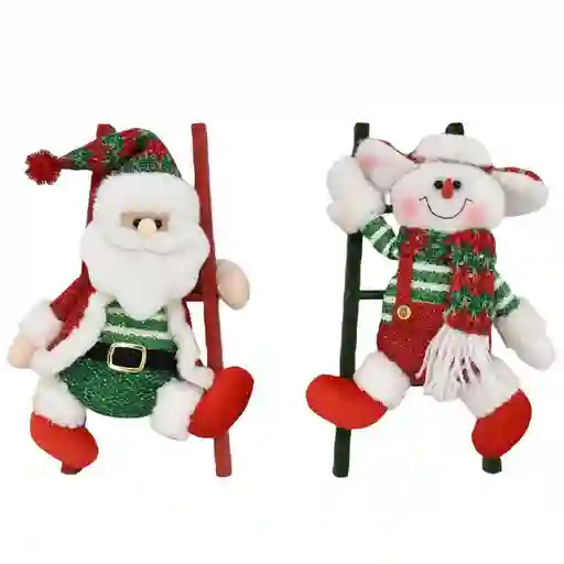 Santa y Muñeco de Nieve Escalera 30.48 cm 124824006A Finlandek