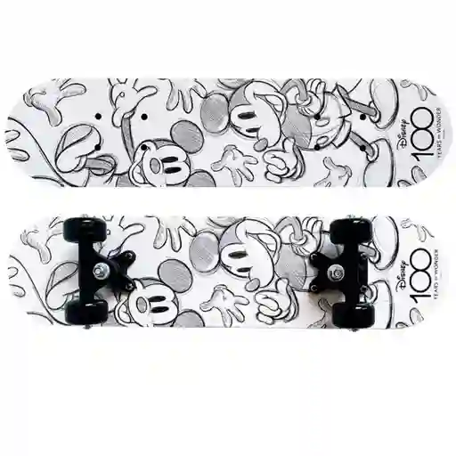 Patineta Infantil Blanco Negro Mickey Disney Zs15476