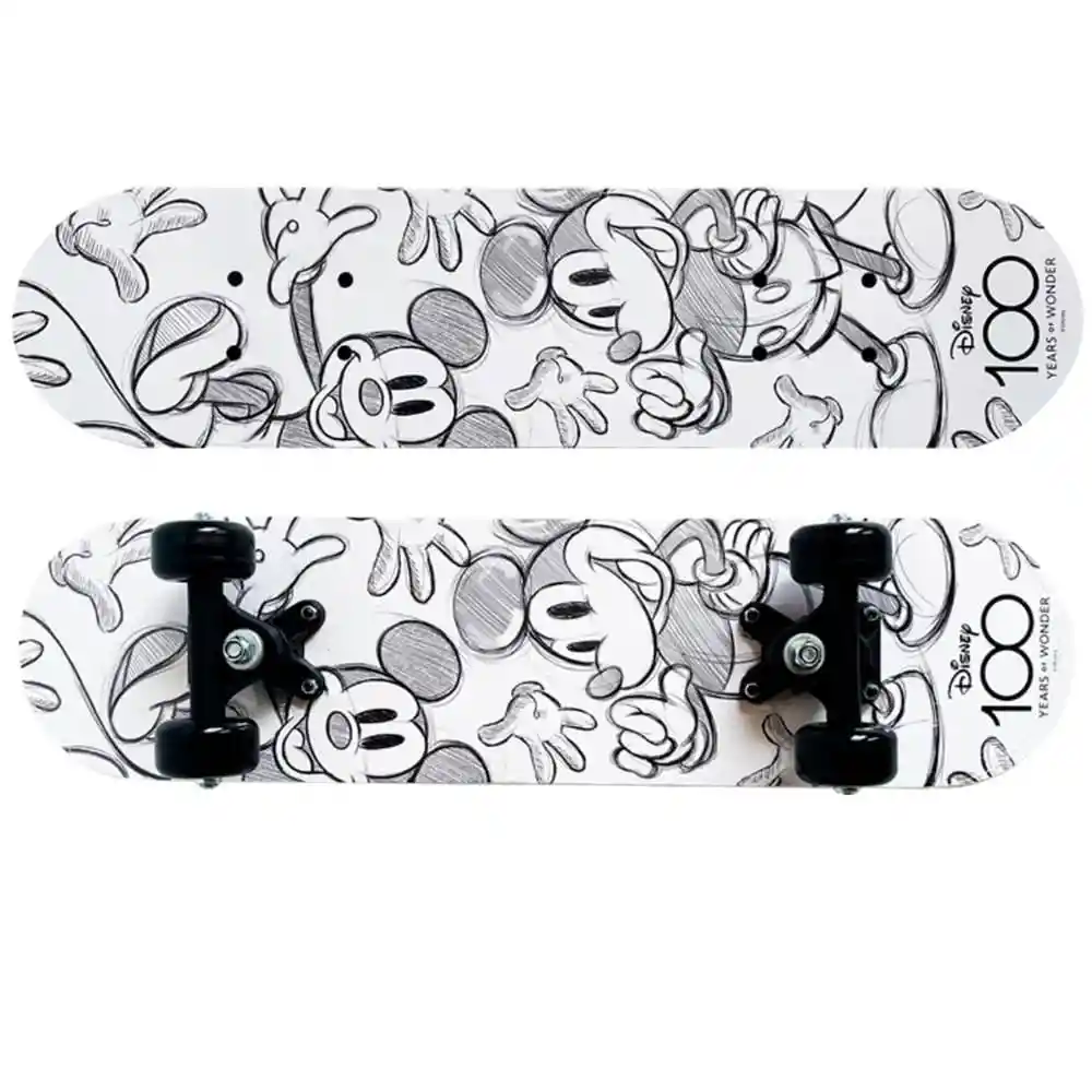 Patineta Infantil Blanco Negro Mickey Disney Zs15476