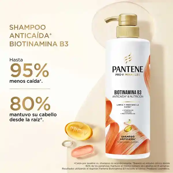 Shampoo Anticaída+ Pantene Biotinamina B3 510 mL