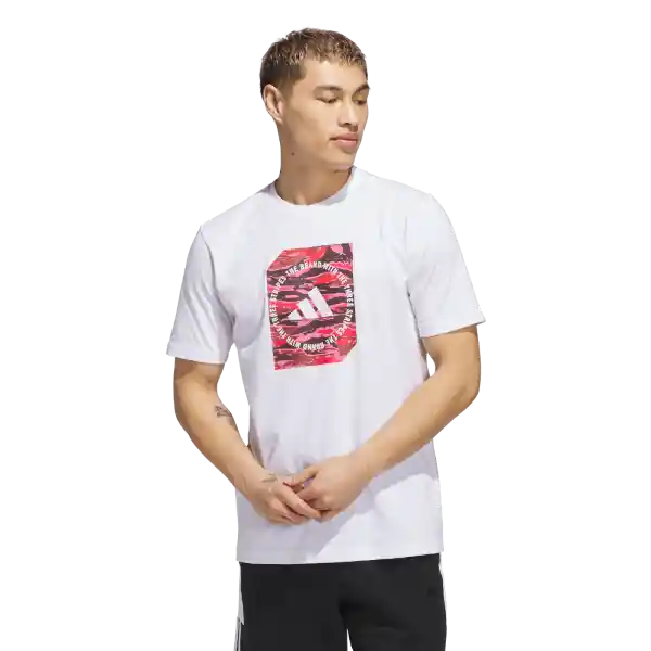Adidas Camiseta C Camo Box T Manga Corta Hombre Blanco Talla M