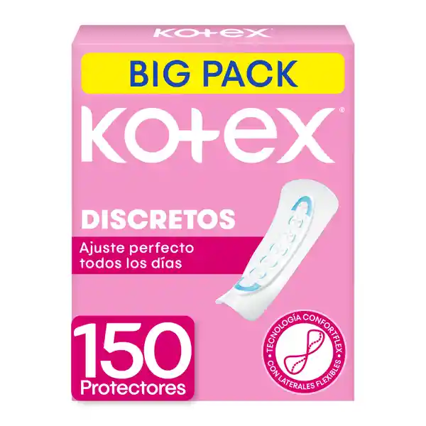 Protector Diarios Kotex Discretos Big Pack 150 Und