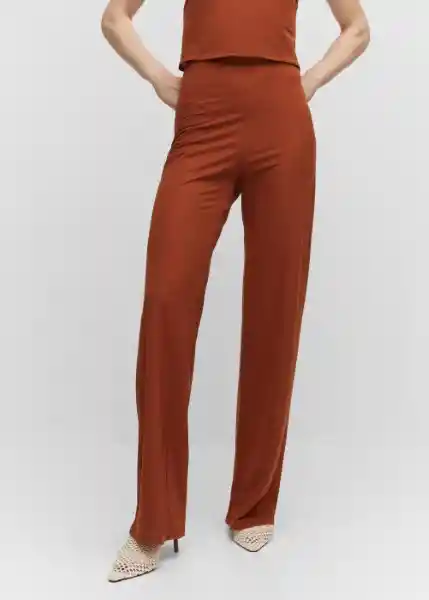 Pantalón Diego2 Caramelo Talla L Mujer Mango