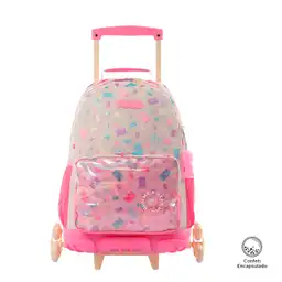 Morral Con 3 Ruedas Niña Gummy Bear Grande Rosado