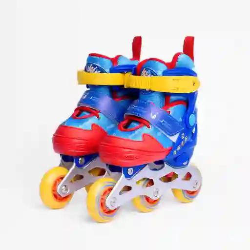 Patines en Linea Aluminio Sonic Azul Rojo Licencias Ajustables 27-30 Zs15969