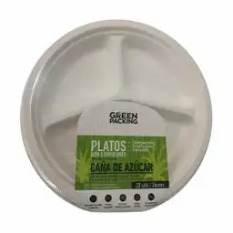 MARCA Plato Plano Green Packingexclusiva 20 Unidad