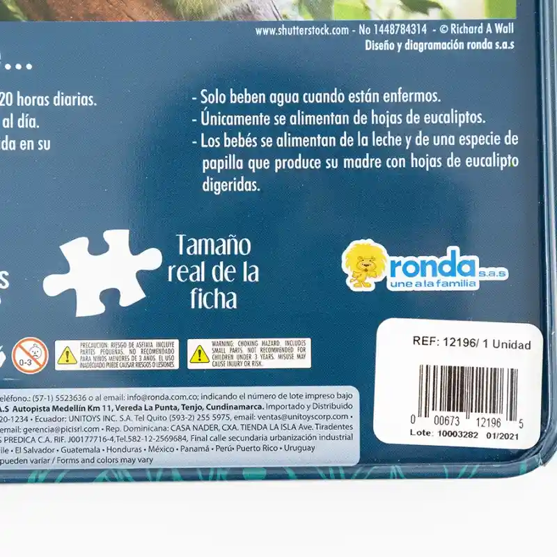 Ronda Rompecabezas 1000 Piezas Koala Colección Vida En Lata