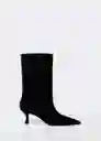 Bota Luisa Negro Talla 39 Mujer Mango