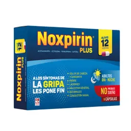 Noxpirin Plus Cápsulas Adultos Día Noche (500 mg/ 30 mg/ 5 mg/ 10 mg)