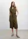 Vestido Dorotea Khaki Talla XL Mujer Mango