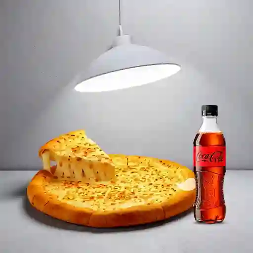 Combo Pizza Pequeña Tres Quesos + Coca-Cola ZERO 400ml