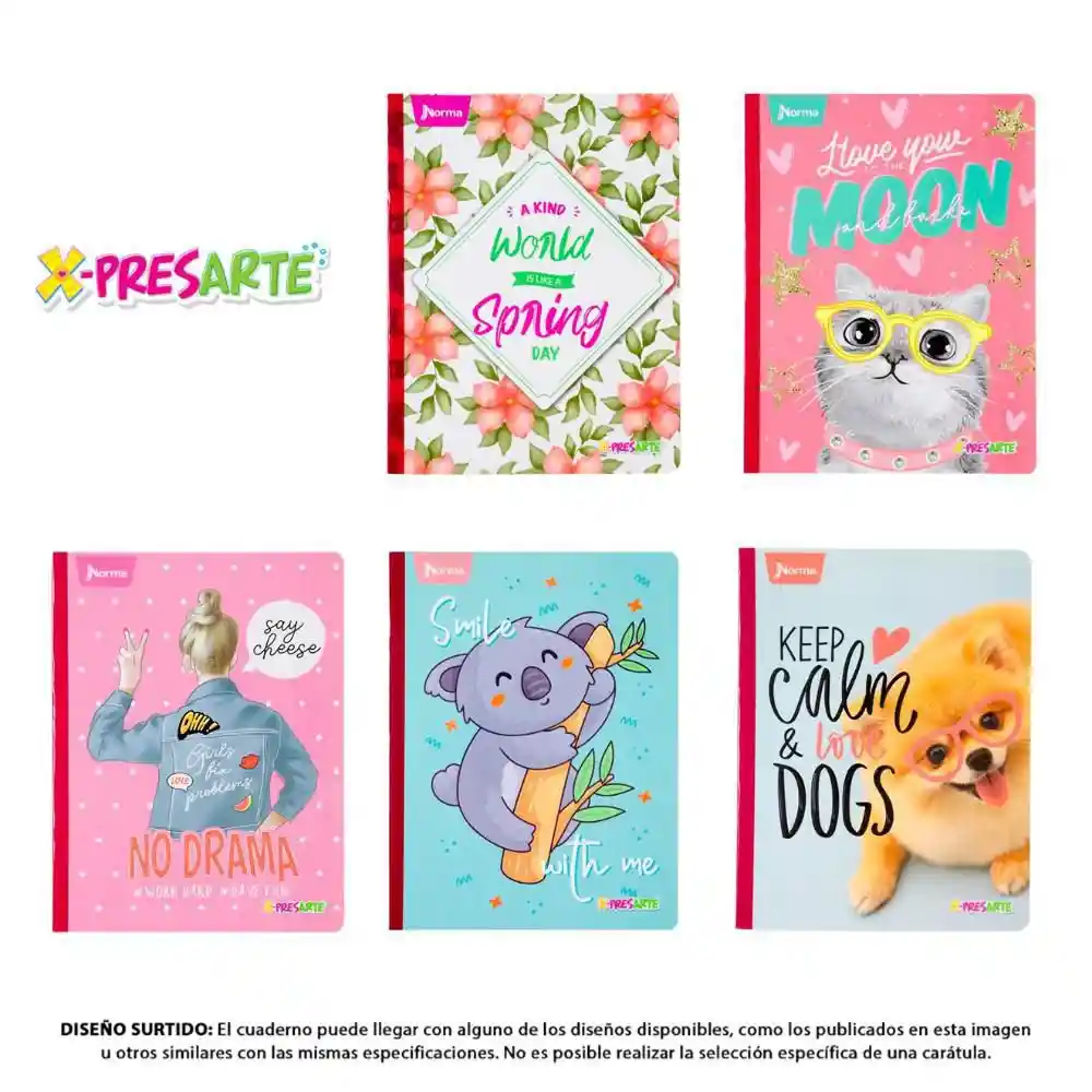 Cuaderno Xpresarte Cuadriculado 100 Hojas Cosido Cuadernos Norma