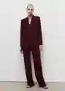 Blazer Americana Iguana Granate Talla XL Mujer Mango