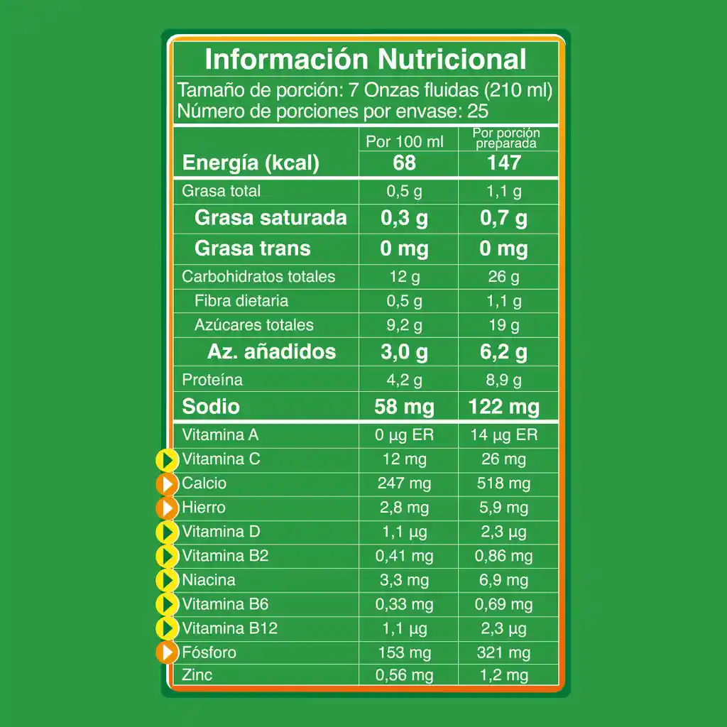 Modificador de leche MILO a base de malta y cocoa x 500g