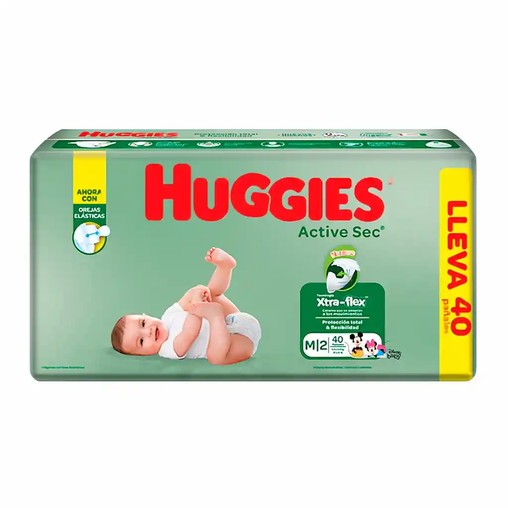 Huggies Pañales Active Sec Etapa 2