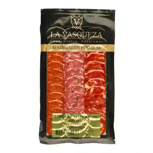 La Vasqueza Mix de Madurados Chorizo Vela; Salami y Pepperoni