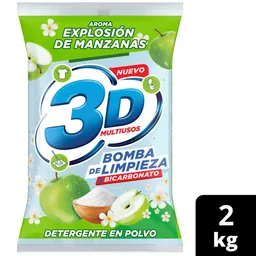 Detergente Polvo 3D Multiusos Manzana 3KG