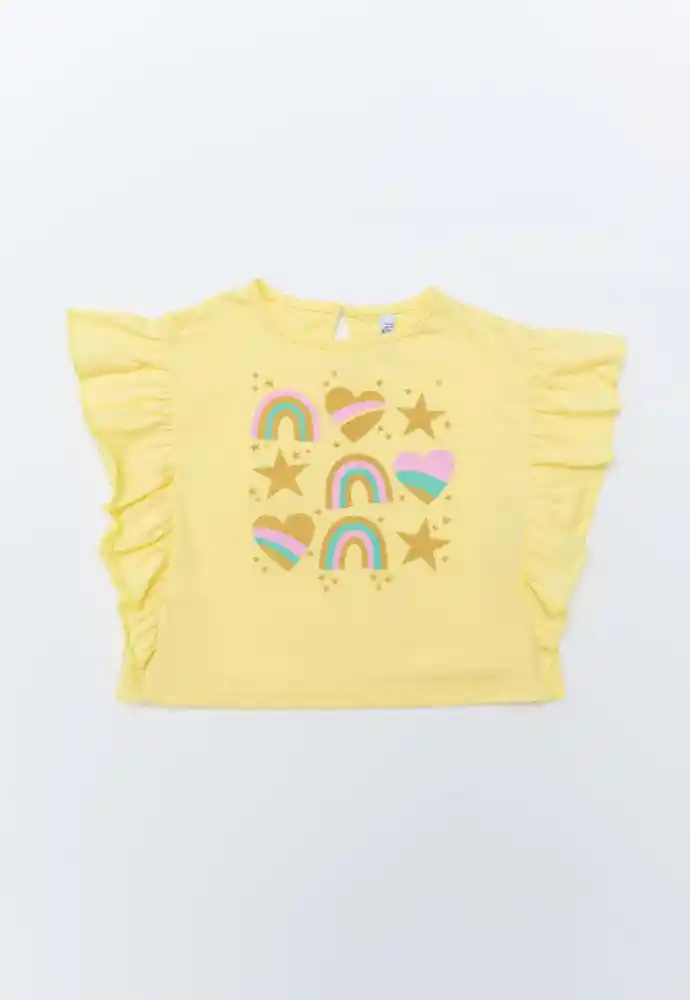 Camiseta Manga Corta 3t-amarillo