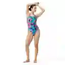 Vestido de Baño Allover Digital Powerback Mujer Negro-32