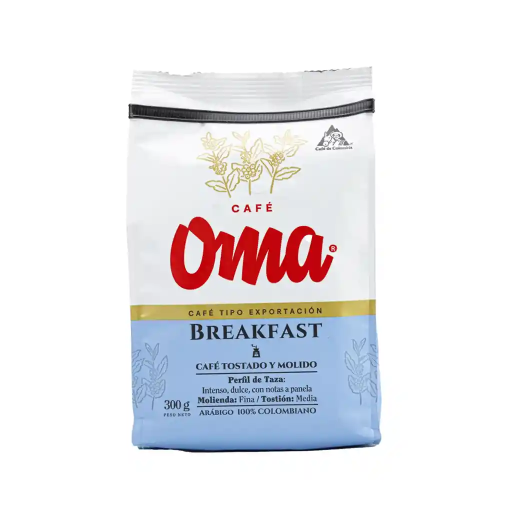 Oma Breakfast Blend Café Tostado Molido 300 g