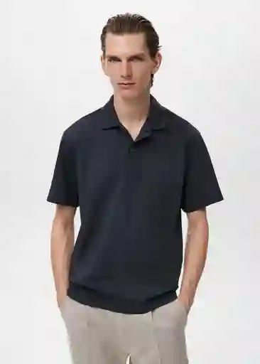Camiseta Polo Londonp Navy Talla L Hombre Mango