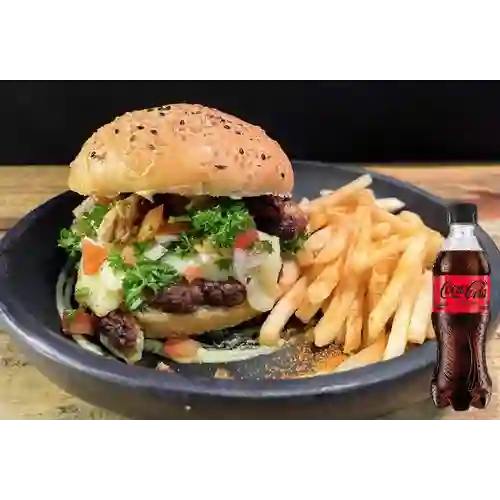 Combo H. Árabe +Papas&Gaseosa BF +Cocacola Zero 400Ml