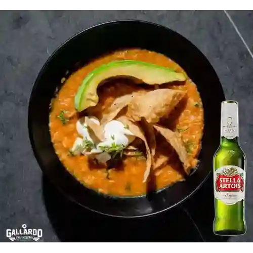 Combo Sopa de Tortilla + Stella Artois 335 ml