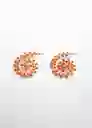 Pendientes Rubí Naranja Talla 99 Mujer Mango
