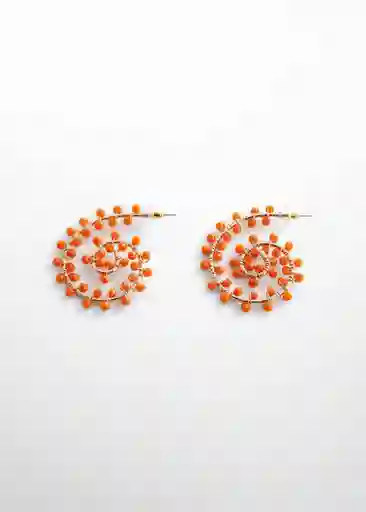 Pendientes Rubí Naranja Talla 99 Mujer Mango