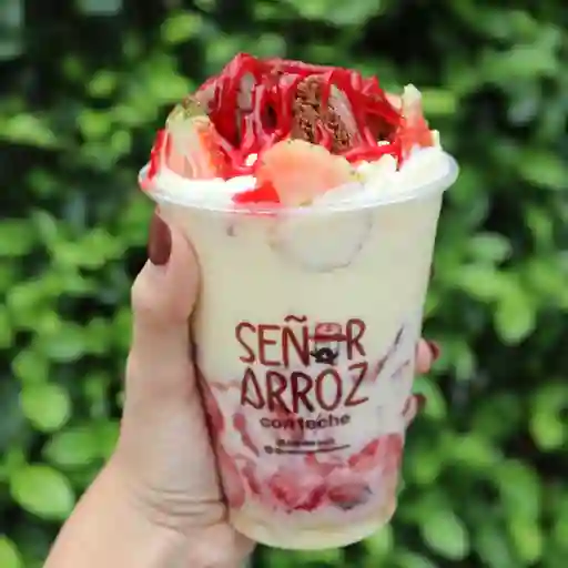 Señoras fresas con crema grande