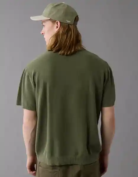 Suéter Hombre Tejido Verde Talla: SMALL 2007309 American Eagle